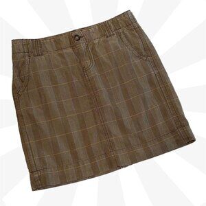 Gap Plaid Four Pockets Knit 90s Retro Casual Button Zip Mini Skirt Size 2